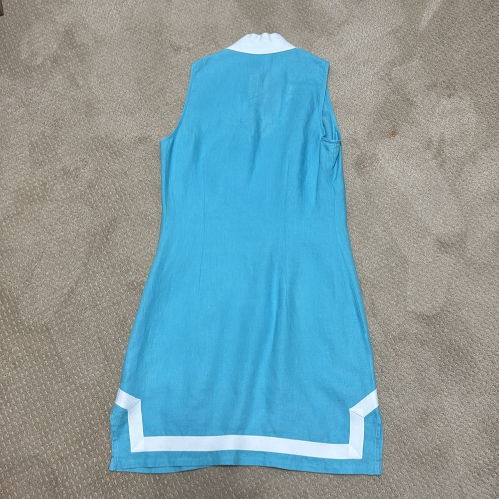Blue linen dress - worn once - size XS - Picture 2 of 2